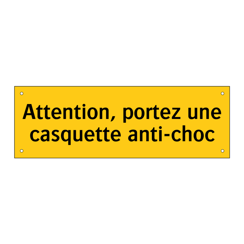 Attention, portez une casquette anti-choc