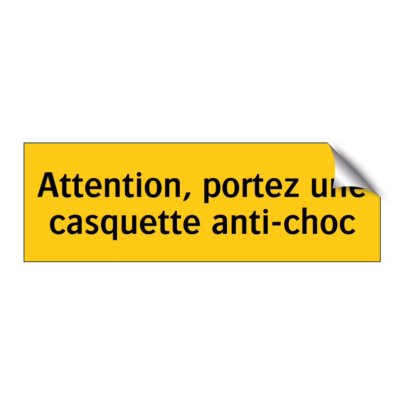 Attention, portez une casquette anti-choc