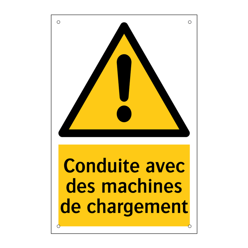 Conduite avec des machines de chargement