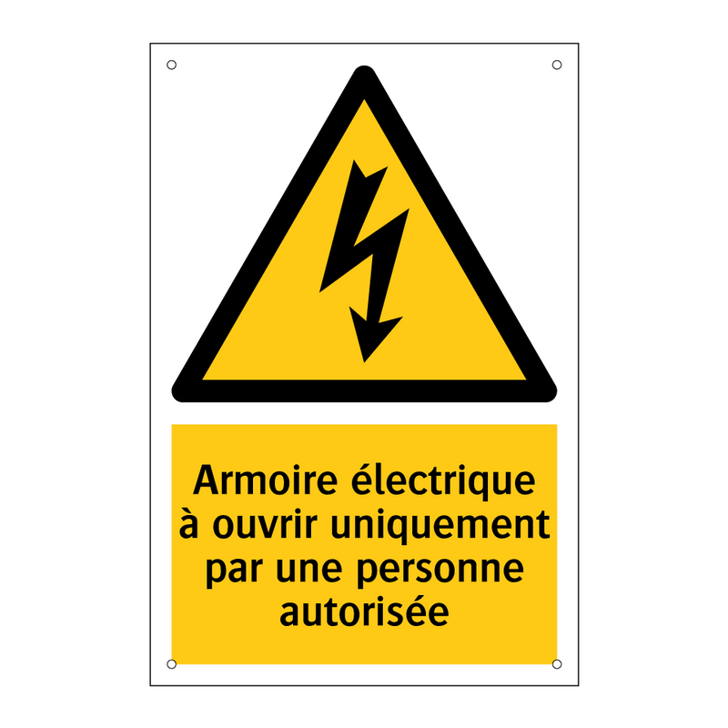 Armoire électrique à ouvrir uniquement par une personne autorisée