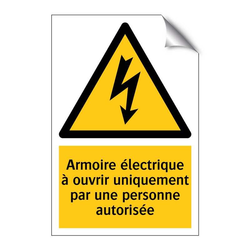Armoire électrique à ouvrir uniquement par une personne autorisée