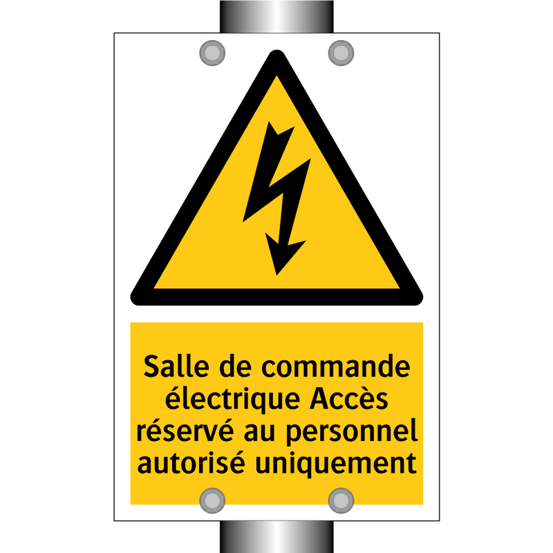 Salle de commande électrique Accès réservé au personnel autorisé uniquement