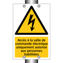Accès à la salle de commande électrique uniquement autorisé aux personnes habilitées