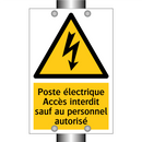 Poste électrique Accès interdit sauf au personnel autorisé