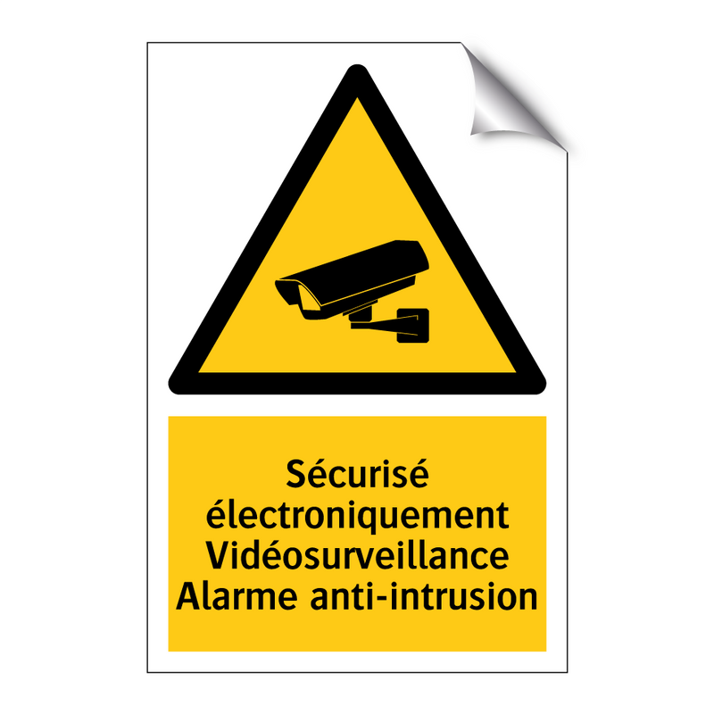 Sécurisé électroniquement Vidéosurveillance Alarme anti-intrusion