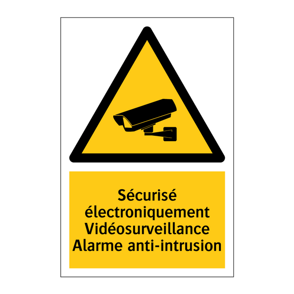 Sécurisé électroniquement Vidéosurveillance Alarme anti-intrusion
