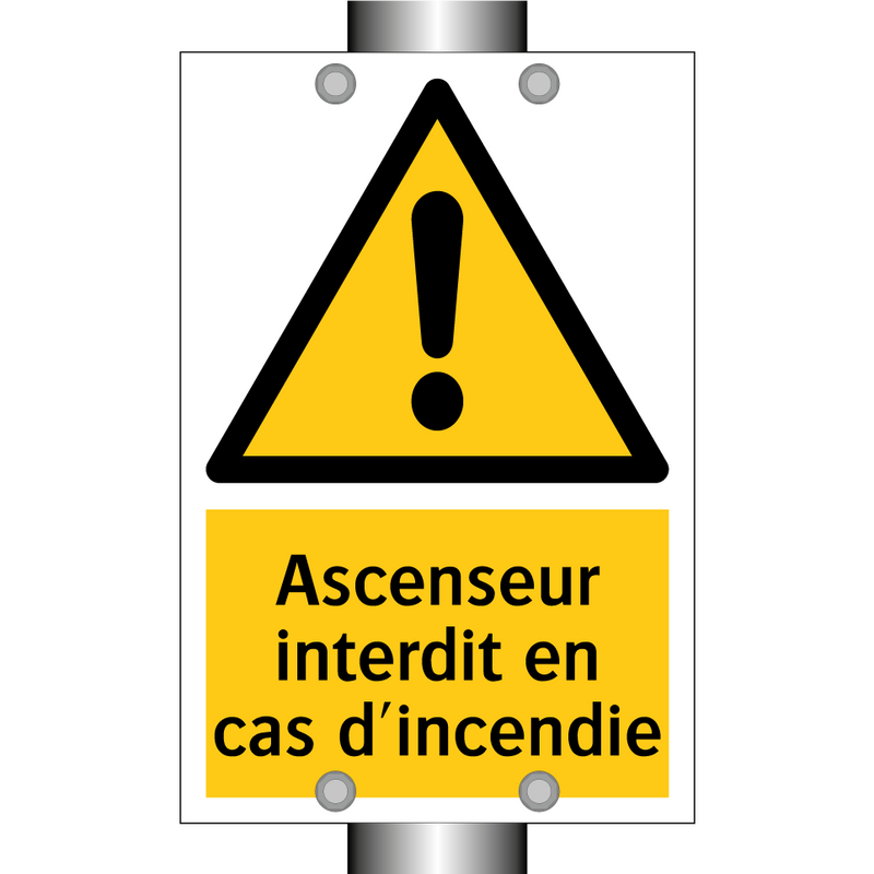 Ascenseur interdit en cas d'incendie