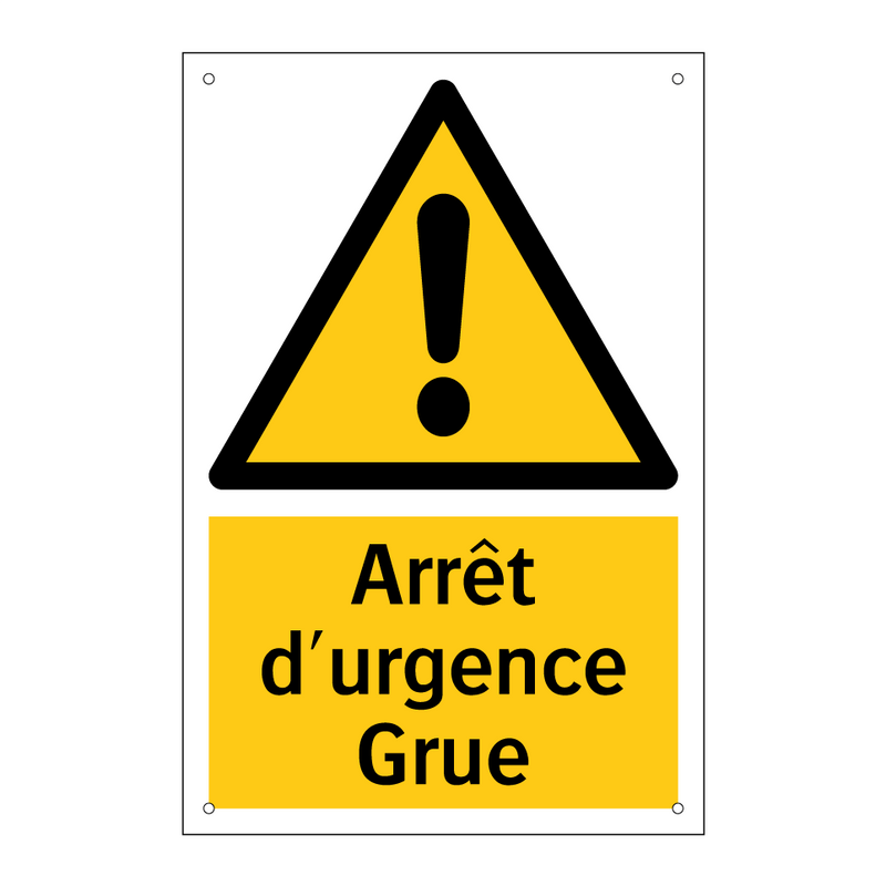 Arrêt d'urgence Grue