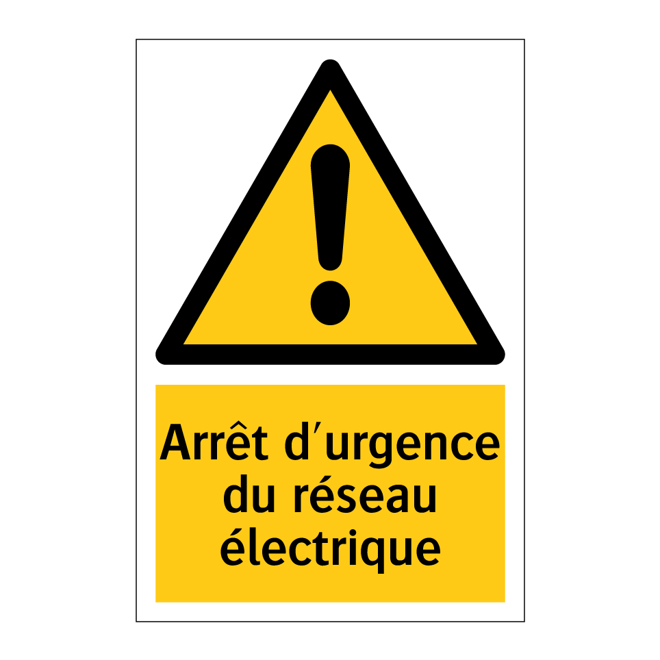 Arrêt d'urgence du réseau électrique