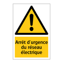 Arrêt d'urgence du réseau électrique