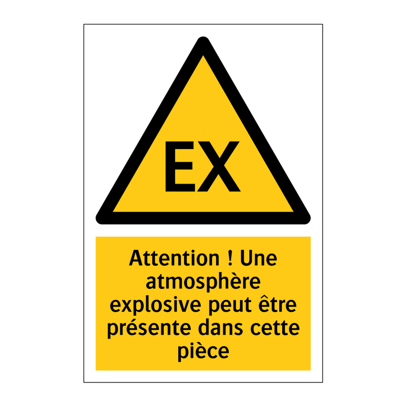 Attention ! Une atmosphère explosive peut être présente dans cette pièce