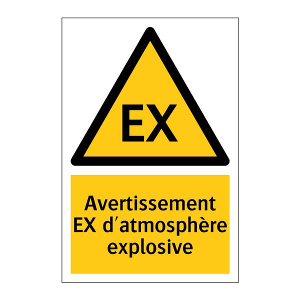 Avertissement EX d'atmosphère explosive