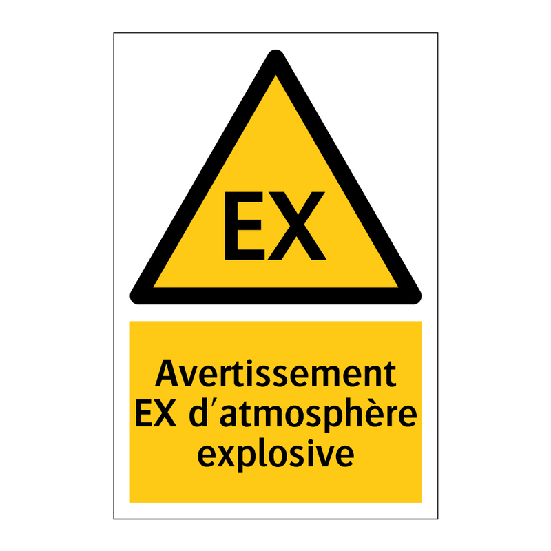 Avertissement EX d'atmosphère explosive