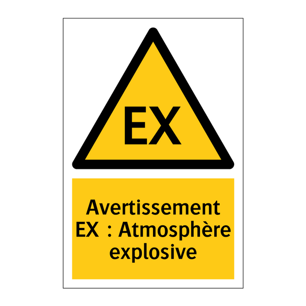 Avertissement EX : Atmosphère explosive