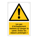Les gaz d'échappement mettent en danger la santé. Évitez les séjours prolongés !
