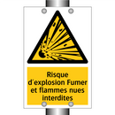 Risque d'explosion Fumer et flammes nues interdites
