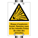 Risque d'explosion Fumer, flammes nues et feu interdits Évitez de créer des étincelles