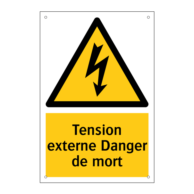 Tension externe Danger de mort