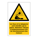 Les feux et le tabagisme sont interdits par la police. Attention ! Risque d'empoisonnement lors du fonctionnement des moteurs