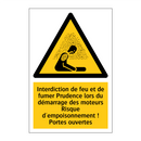Interdiction de feu et de fumer Prudence lors du démarrage des moteurs Risque d'empoisonnement ! Portes ouvertes