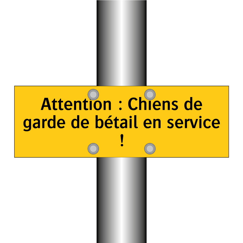 Attention : Chiens de garde de bétail en service !