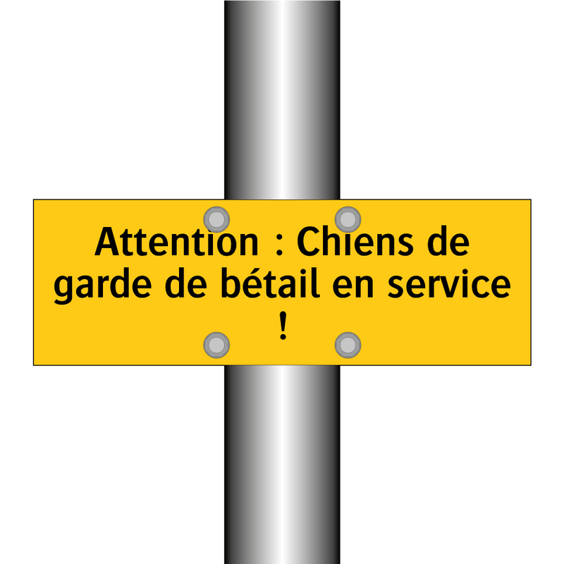 Attention : Chiens de garde de bétail en service !