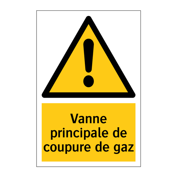 Vanne principale de coupure de gaz