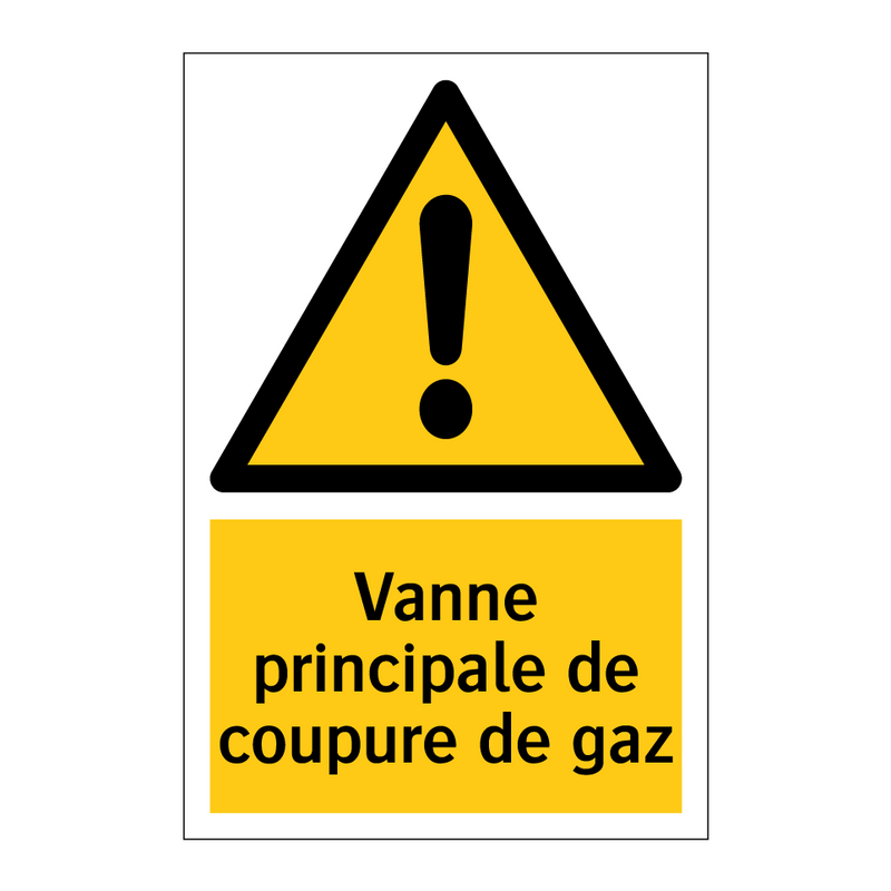 Vanne principale de coupure de gaz
