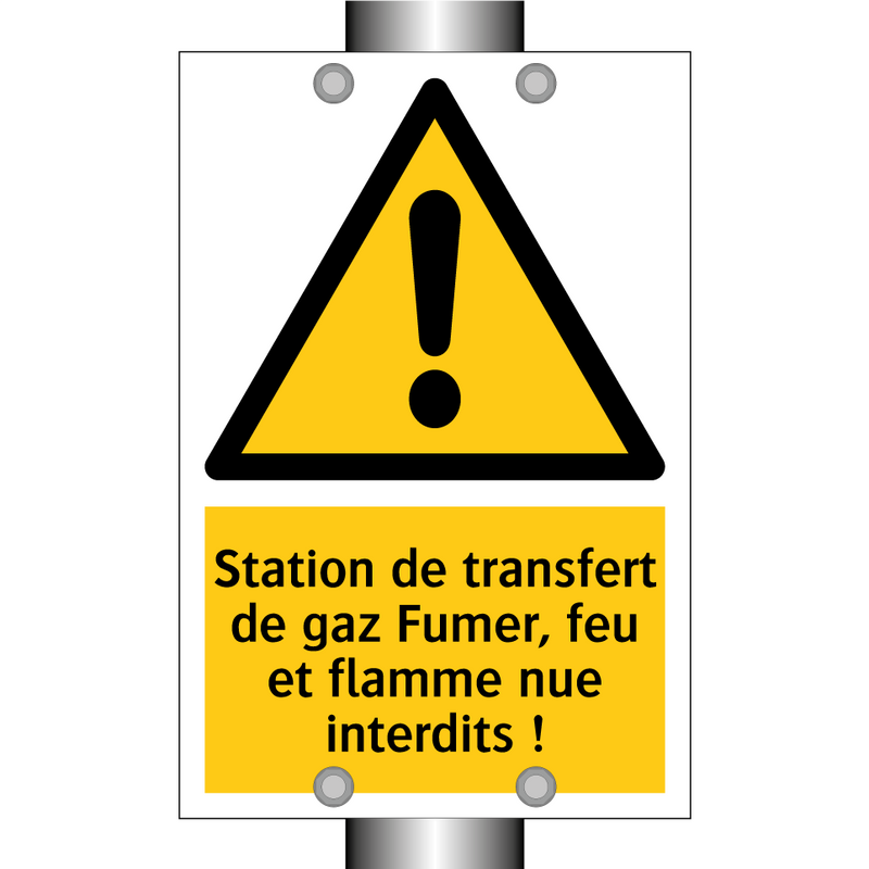 Station de transfert de gaz Fumer, feu et flamme nue interdits !