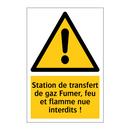 Station de transfert de gaz Fumer, feu et flamme nue interdits !