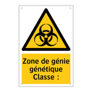 Zone de génie génétique Classe :