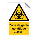 Zone de génie génétique Classe :