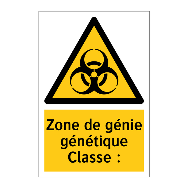 Zone de génie génétique Classe :