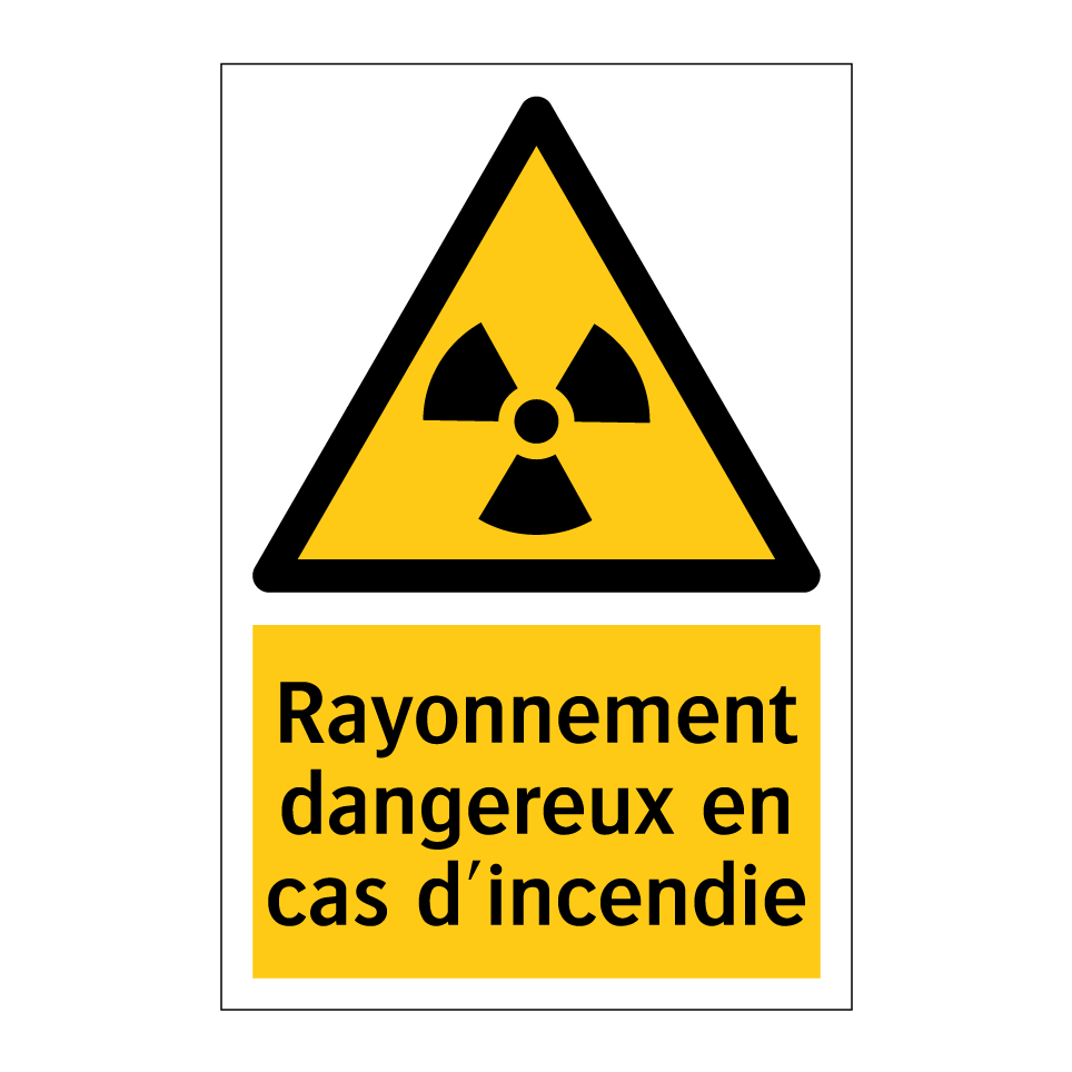 Rayonnement dangereux en cas d'incendie