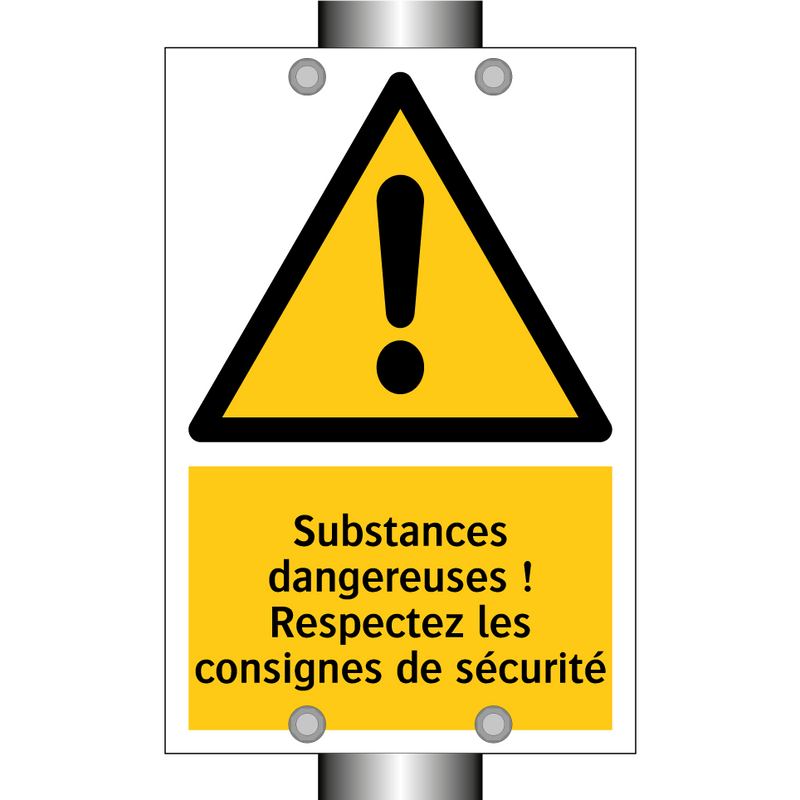 Substances dangereuses ! Respectez les consignes de sécurité