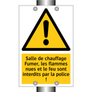 Salle de chauffage Fumer, les flammes nues et le feu sont interdits par la police !