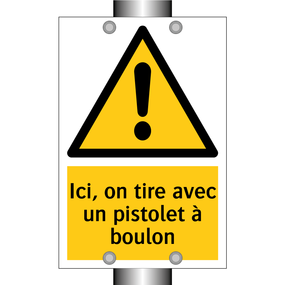 Ici, on tire avec un pistolet à boulon