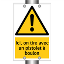 Ici, on tire avec un pistolet à boulon