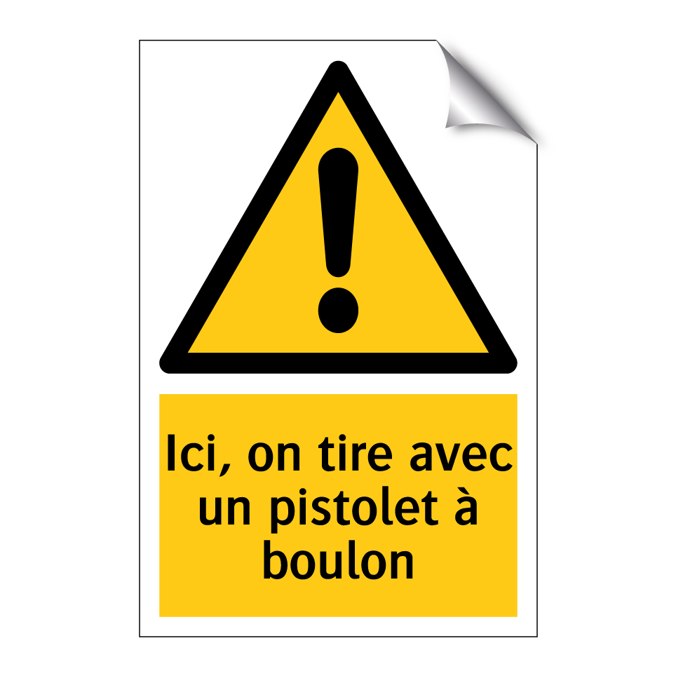 Ici, on tire avec un pistolet à boulon
