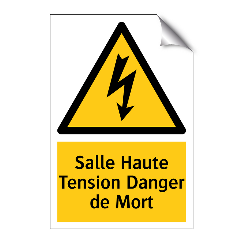 Salle Haute Tension Danger de Mort
