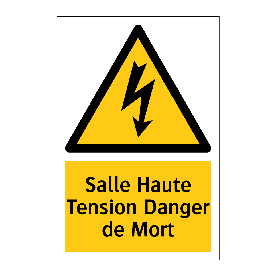 Salle Haute Tension Danger de Mort