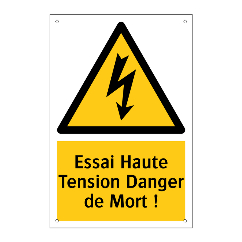 Essai Haute Tension Danger de Mort !