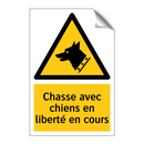 Chasse avec chiens en liberté en cours
