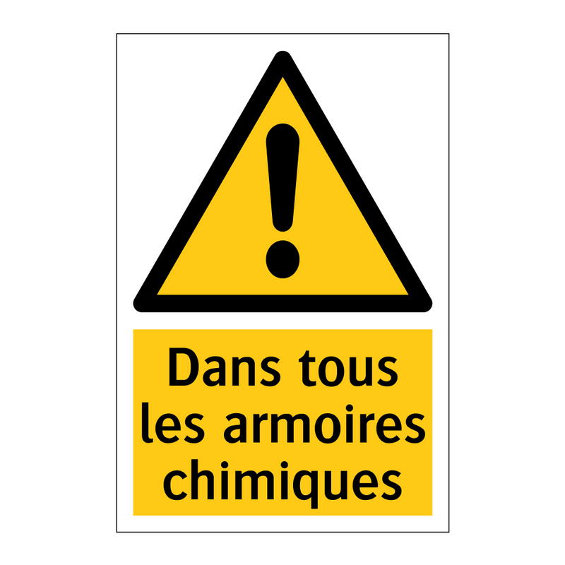Dans tous les armoires chimiques