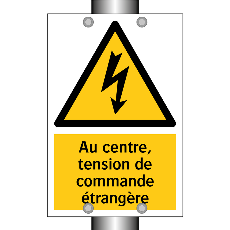 Au centre, tension de commande étrangère