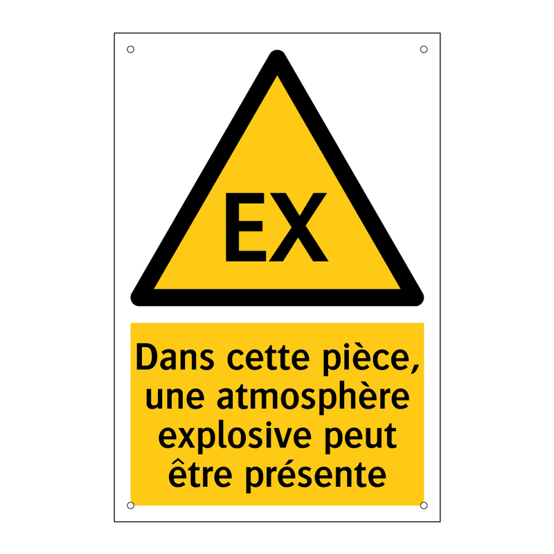 Dans cette pièce, une atmosphère explosive peut être présente