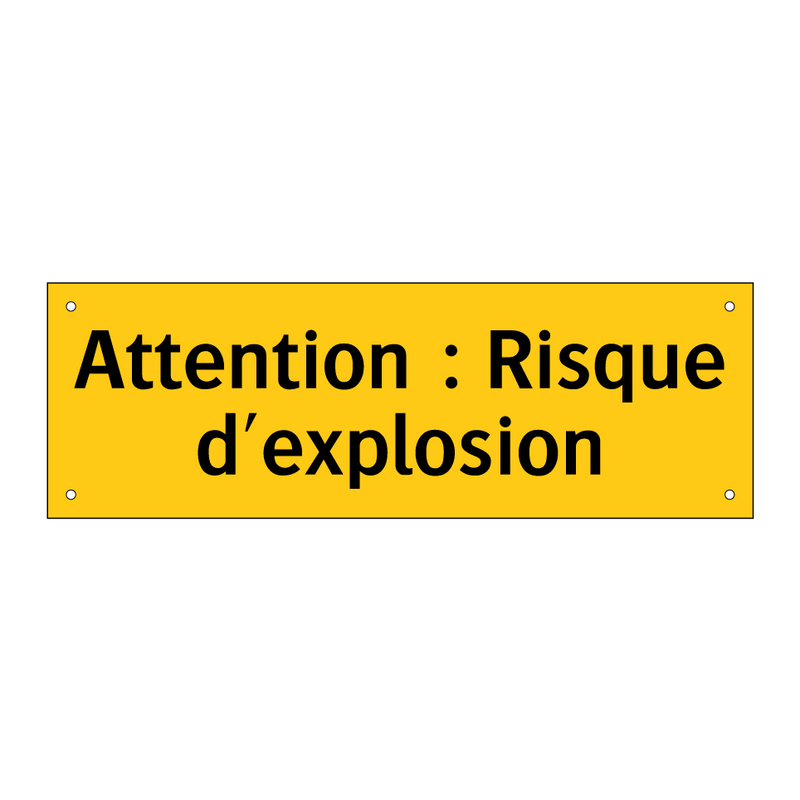 Attention : Risque d'explosion