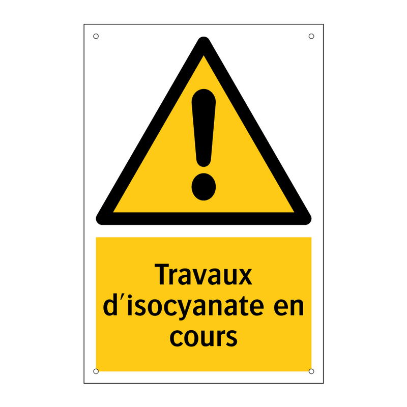 Travaux d'isocyanate en cours