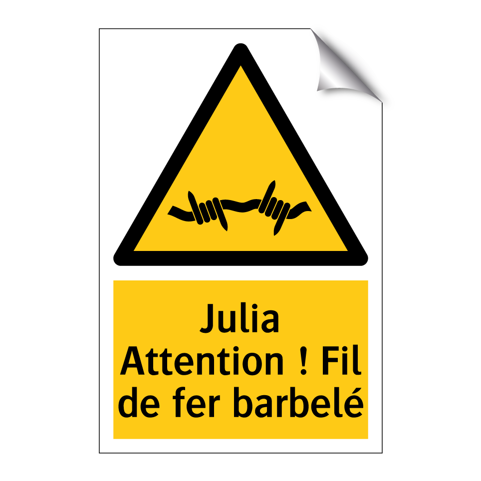 Julia Attention ! Fil de fer barbelé