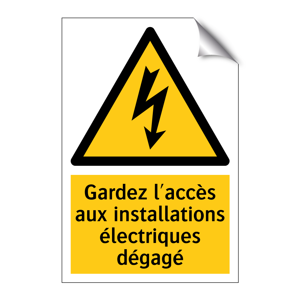 Gardez l'accès aux installations électriques dégagé